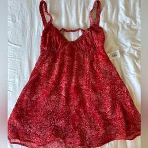 Red mini dress